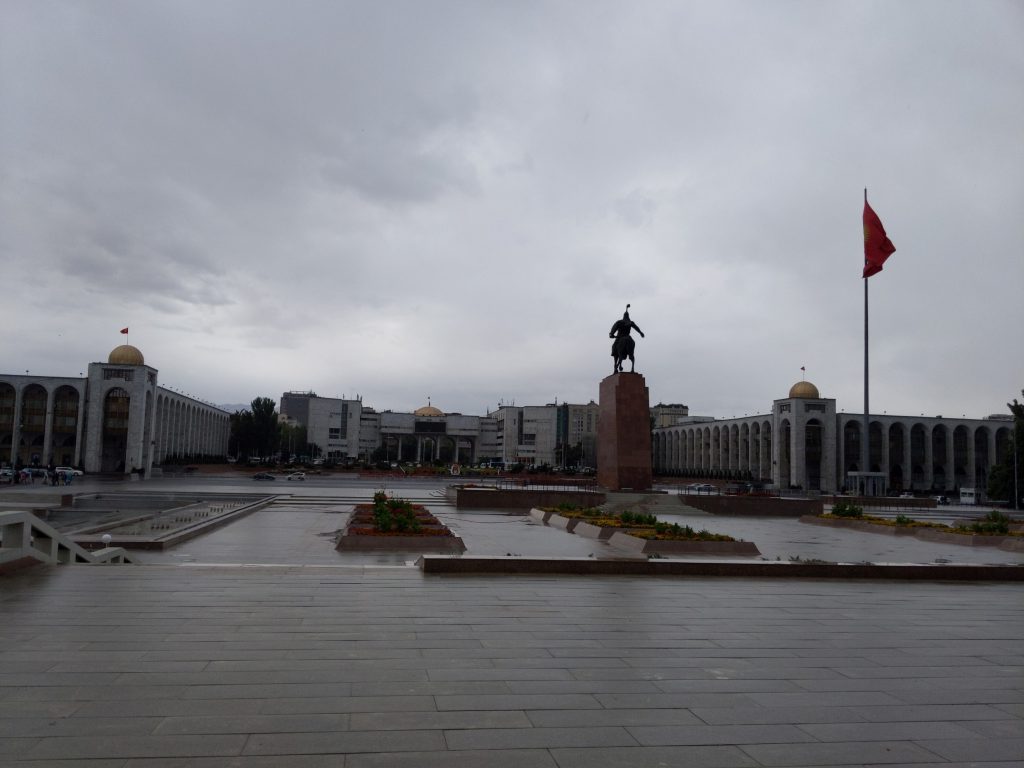 Figure 3: A square in the center of the city of Bishkek